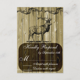 Carte RSVP pour la chasse à la faune de wapiti rus