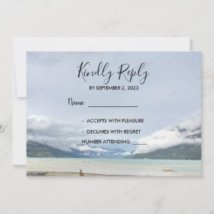 Carte RSVP pour mariage à la plage d'été de montag