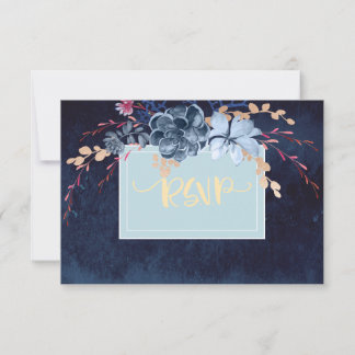Carte RSVP pour mariage couleur rose et florale ma