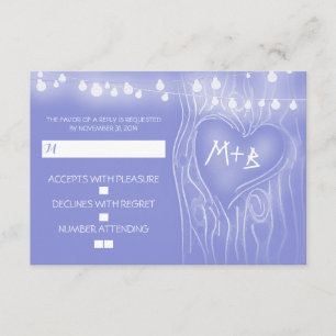 Carte RSVP pour mariage élégant dans l'arbre festi
