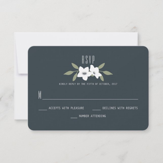Carte RSVP Pretty Blooms (Devant)