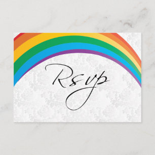Carte RSVP Rainbow Gay Mariage
