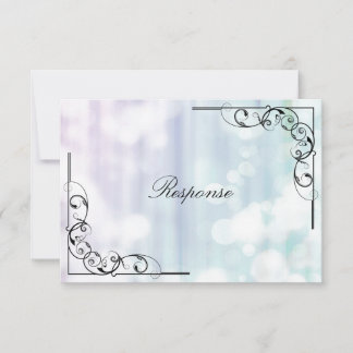Carte RSVP Réponse mariage - Tourbillon vert viole