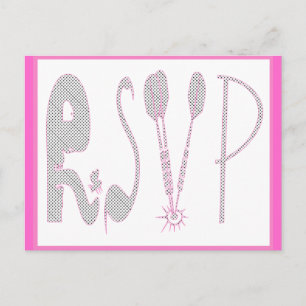 Carte RSVP rose