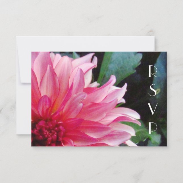 Carte RSVP Rose Dahlia (Devant)