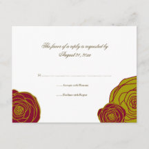 Carte RSVP Rose élégante
