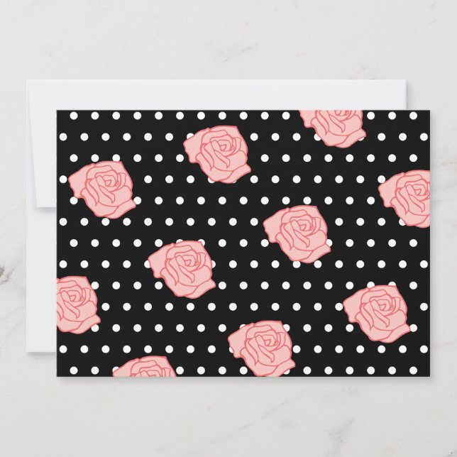 Carte RSVP Rose rose (Devant)