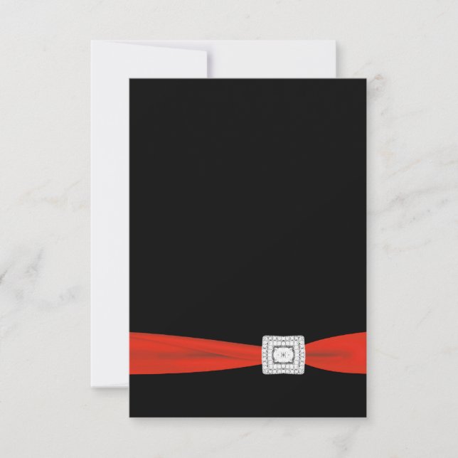 Carte RSVP Rouge Noir (Devant)