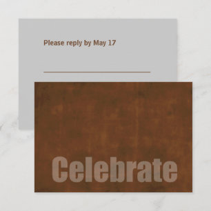 Carte RSVP Rrouille Barre Mitzvah Grunge