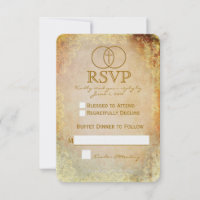 Carte RSVP RSVP 2 entourée d'un mariage religieux