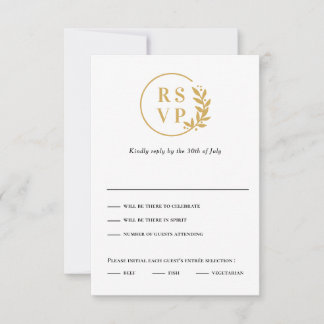 Carte RSVP RSVP de mariage des couleurs à la mode 