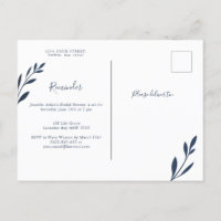 Carte RSVP RSVP de rappel de la marine et du rosé