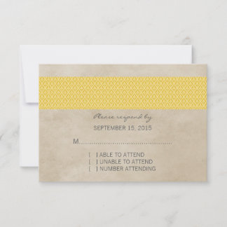 Carte RSVP Russe Jaune