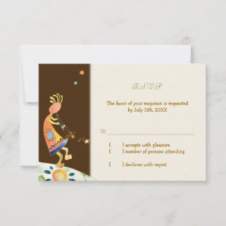 Carte RSVP Rustic Kokopelli Tribal Wedding