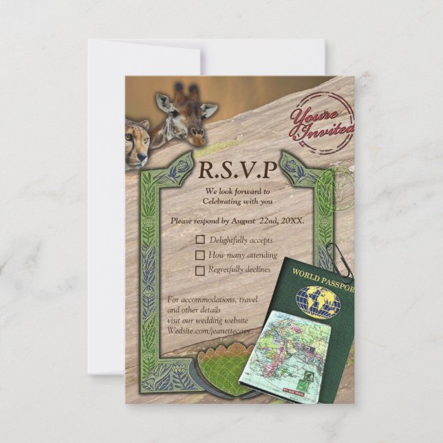 Carte RSVP Safari Outdoor (Devant)