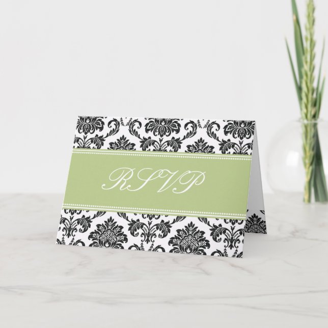 Carte RSVP Sage Damas (Devant)