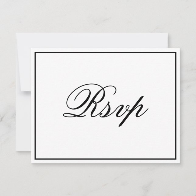 Carte RSVP Script élégant (Devant)