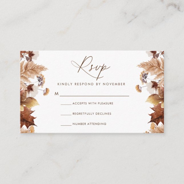 Carte RSVP Script Moderne (Devant)