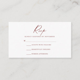 Carte RSVP Script Moderne
