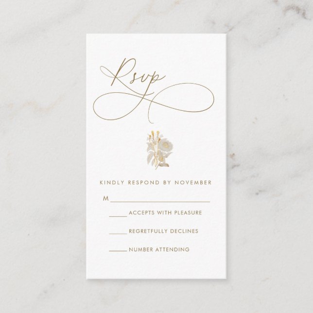 Carte RSVP Script Moderne (Devant)