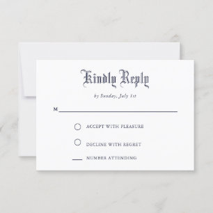 Carte RSVP Script Vintage Simple