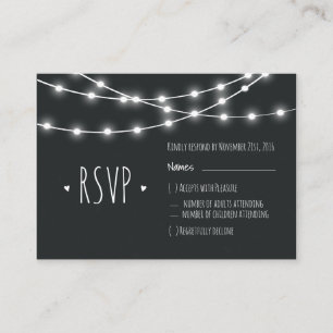 Carte RSVP Shabby Chalkboard Chic