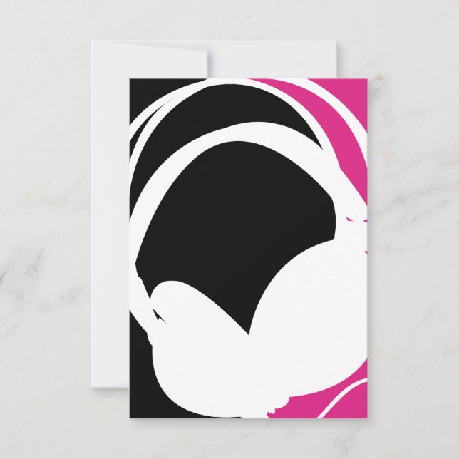 Carte RSVP Silhouette casque (Devant)