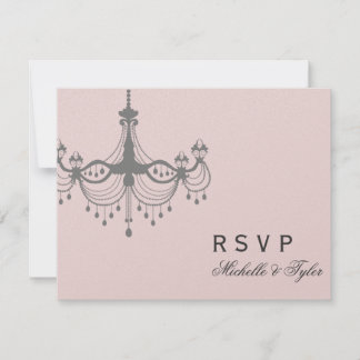 Carte RSVP Silver & Blush Chandelier