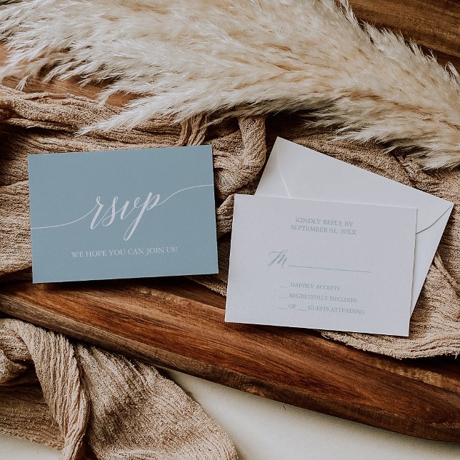 Carte RSVP simple Aqua Beach Coordinate (Créateur téléchargé)