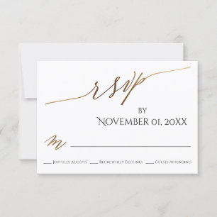 Carte RSVP simple, élégante et lisse