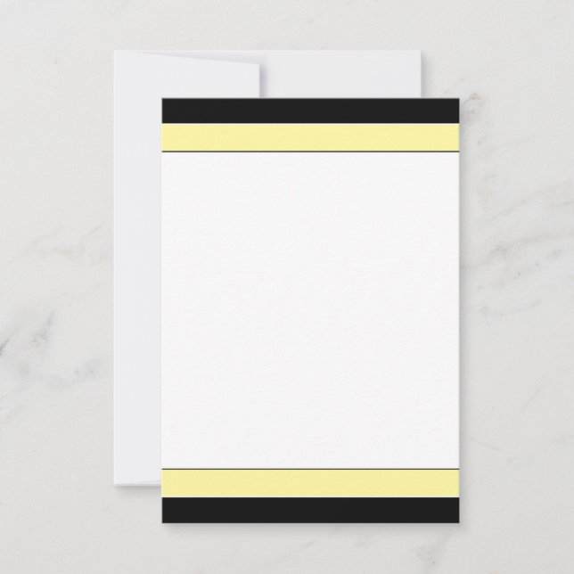 Carte RSVP simple et élégante (jaune/noir) (Devant)