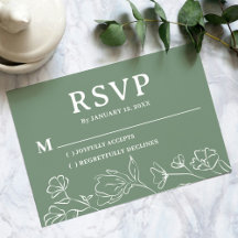 Carte RSVP simple pour Mariage - Conception modifi