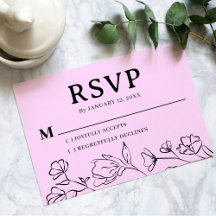 Carte RSVP simple pour Mariage - Conception modifi