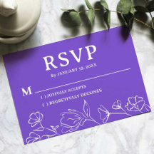 Carte RSVP simple pour Mariage - Conception modifi