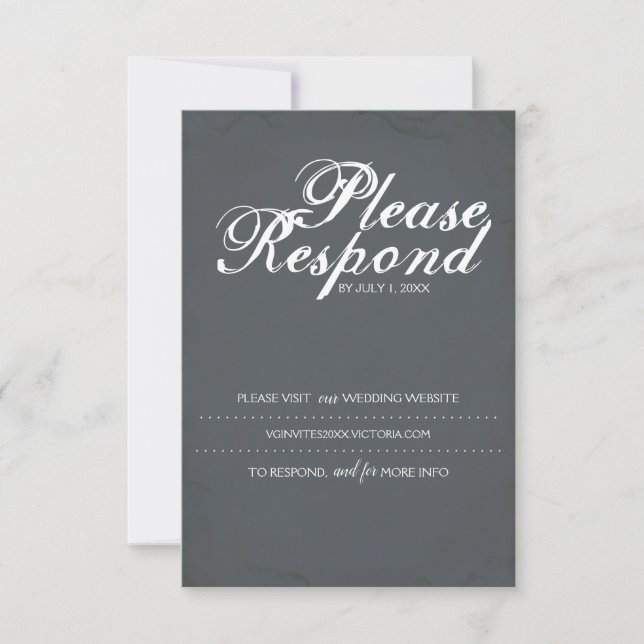 Carte RSVP, site Mariage (Devant)