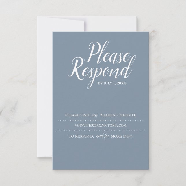 Carte RSVP, site Mariage (Devant)