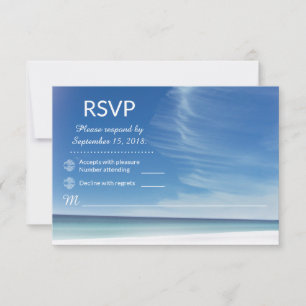 Carte RSVP Sky Cloud & Seashing Beach
