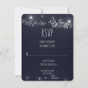 Carte RSVP Star Light Wedding