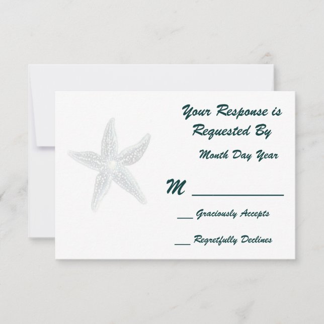 Carte RSVP Starfish (Devant)