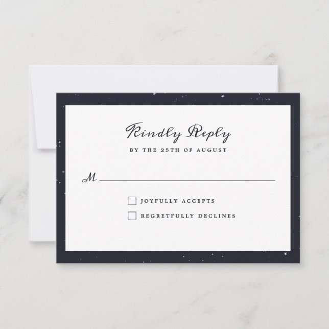 Carte RSVP Starry Night Faire-part de mariage (Devant)