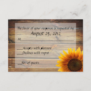 Carte RSVP Sunflower Country