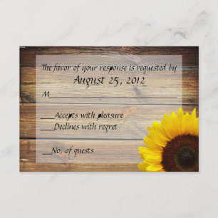 Carte RSVP Sunflower Country