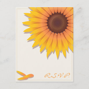 Carte RSVP Sunflower Faire-part de mariage