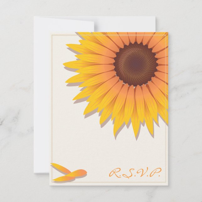 Carte RSVP Sunflower Faire-part de mariage (Devant)