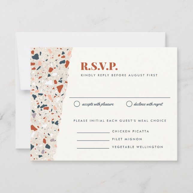 Carte RSVP Terrazzo Slab (Devant)