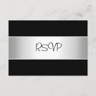 Carte RSVP Tous les événements Elegant Black Light