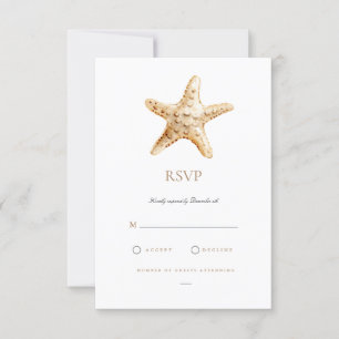 Carte RSVP Tropical Beach Ocean Shell