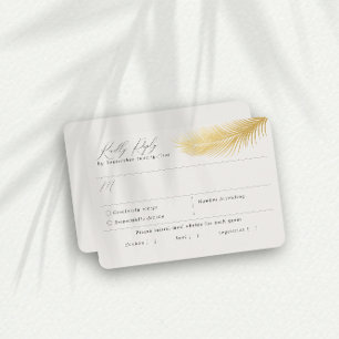 Carte RSVP Tropical Beach Palm Cream Meal Choice