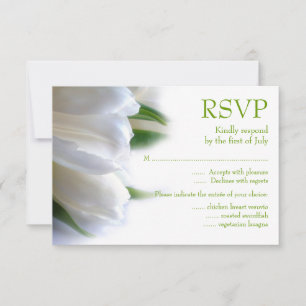 Carte RSVP Tulipes blanches