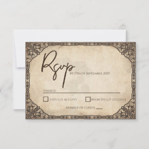Carte RSVP unique inspirée par Viking